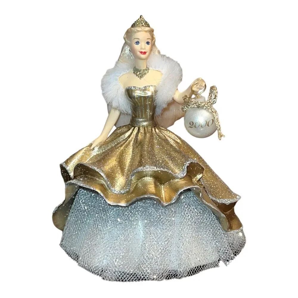 Hallmark Keepsake Ornament Celebration Barbie 2000 First in Series Gold